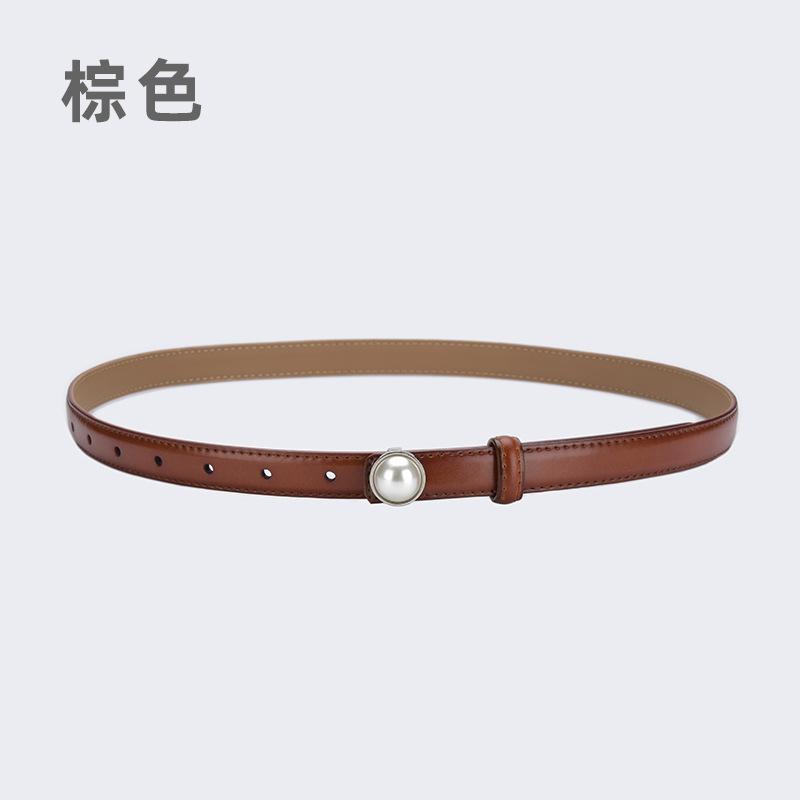 Тонкий пояс с жемчугом, женский тонкий пояс, женский простой тонкий пояс для платья 105cm